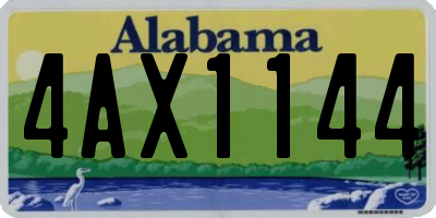 AL license plate 4AX1144