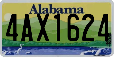 AL license plate 4AX1624