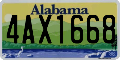 AL license plate 4AX1668