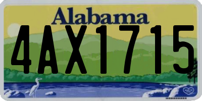 AL license plate 4AX1715