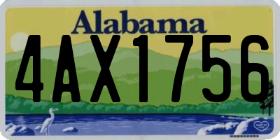 AL license plate 4AX1756