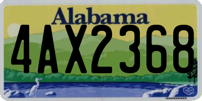 AL license plate 4AX2368