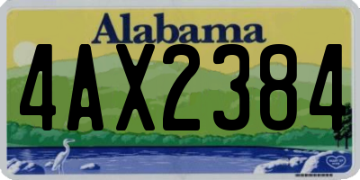 AL license plate 4AX2384
