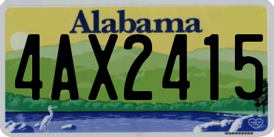 AL license plate 4AX2415