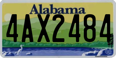 AL license plate 4AX2484