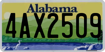 AL license plate 4AX2509