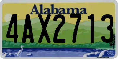 AL license plate 4AX2713