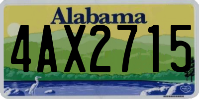 AL license plate 4AX2715