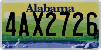 AL license plate 4AX2726