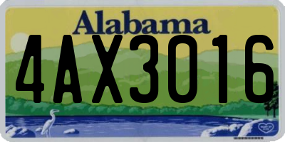 AL license plate 4AX3016