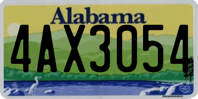 AL license plate 4AX3054