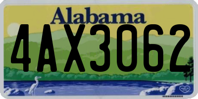 AL license plate 4AX3062