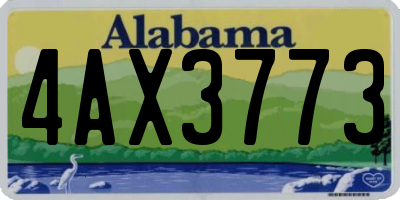 AL license plate 4AX3773