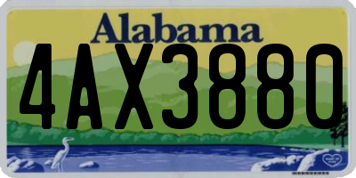AL license plate 4AX3880
