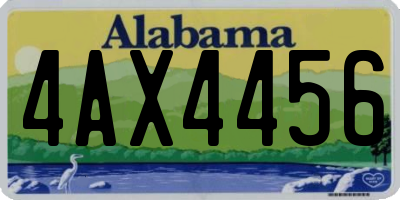 AL license plate 4AX4456