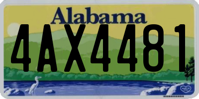 AL license plate 4AX4481