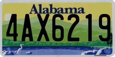 AL license plate 4AX6219