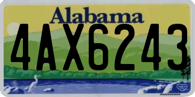 AL license plate 4AX6243