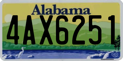 AL license plate 4AX6251