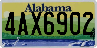 AL license plate 4AX6902