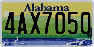 AL license plate 4AX7050