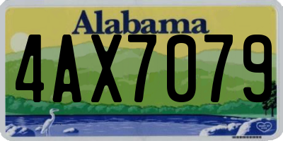 AL license plate 4AX7079