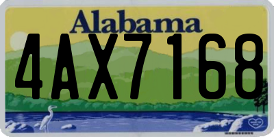 AL license plate 4AX7168