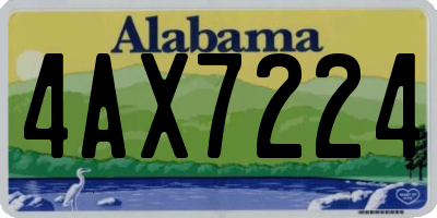 AL license plate 4AX7224