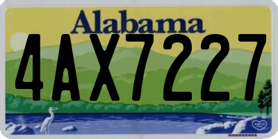 AL license plate 4AX7227