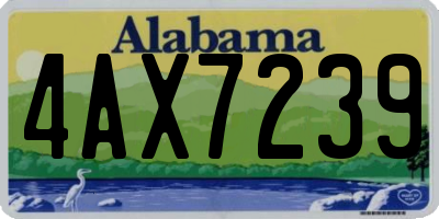 AL license plate 4AX7239