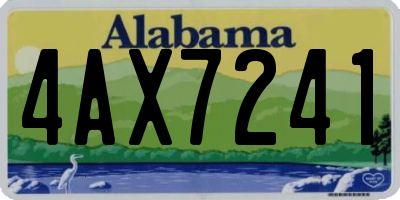 AL license plate 4AX7241