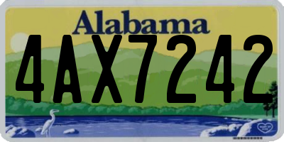 AL license plate 4AX7242