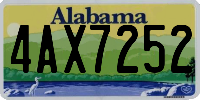 AL license plate 4AX7252