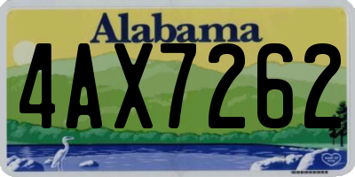 AL license plate 4AX7262