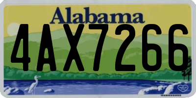 AL license plate 4AX7266
