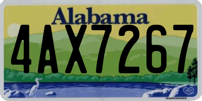 AL license plate 4AX7267