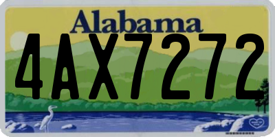 AL license plate 4AX7272