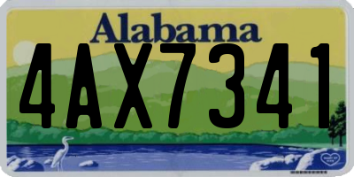 AL license plate 4AX7341