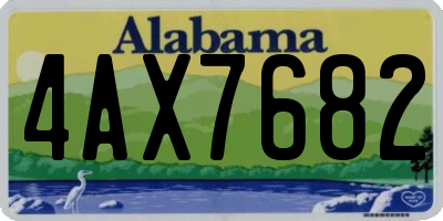 AL license plate 4AX7682