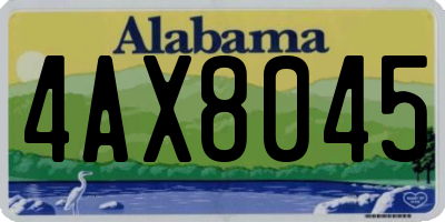 AL license plate 4AX8045