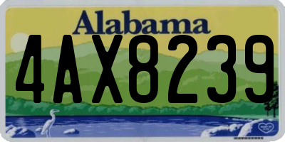 AL license plate 4AX8239