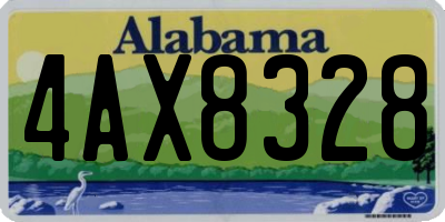 AL license plate 4AX8328