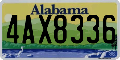 AL license plate 4AX8336