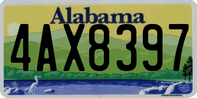 AL license plate 4AX8397