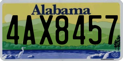 AL license plate 4AX8457