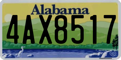 AL license plate 4AX8517