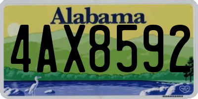 AL license plate 4AX8592