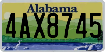 AL license plate 4AX8745