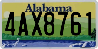AL license plate 4AX8761