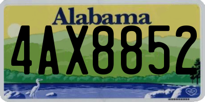 AL license plate 4AX8852